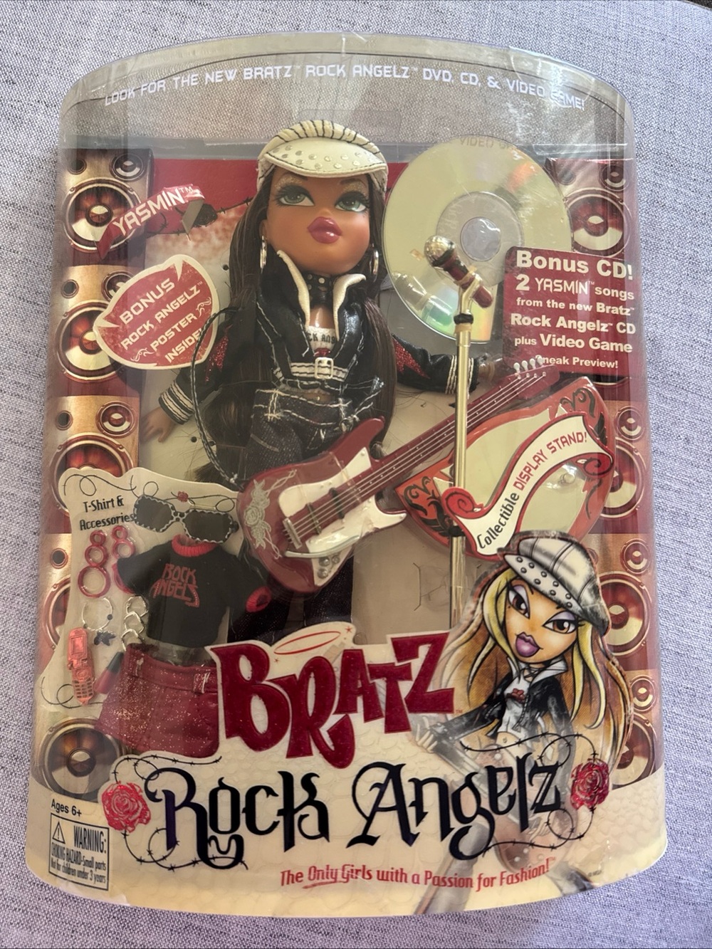 NEW YELLOWED BOX Special Edition Bratz Rock Angelz Yasmin Doll RARE